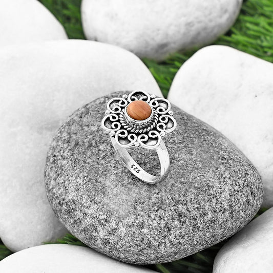 Natural Pink Tulip Quartz Ring size-8.5 R-1337 SDR210124