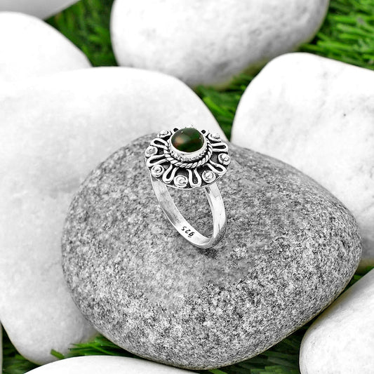 Filigree - Black Ethiopian Opal Ring size-8.5 R-1320 SDR210346