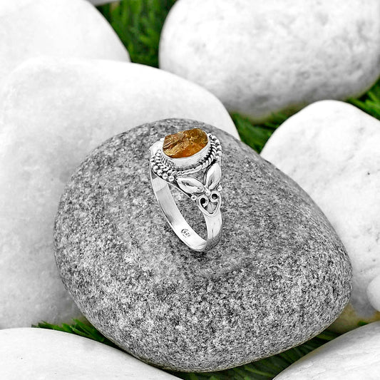 Natural Rare Kornerupine Rough Ring size-8 R-1286 SDR210874