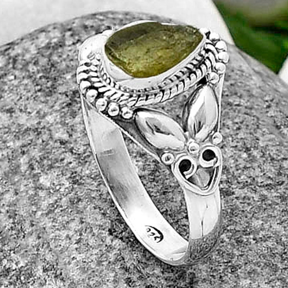 Natural Rare Kornerupine Rough Ring size-8.5 R-1286 SDR210875