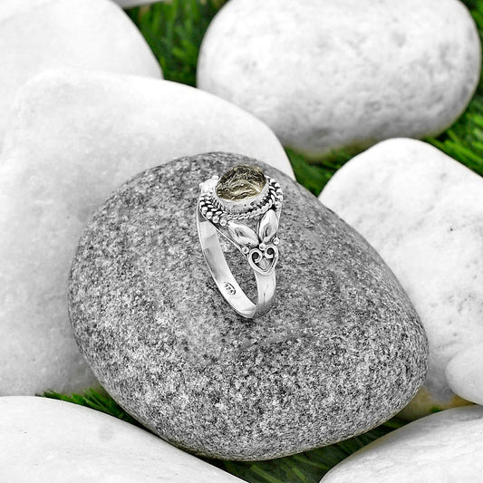 Natural Yellow Scapolite Rough Ring size-8.5 R-1286 SDR210878