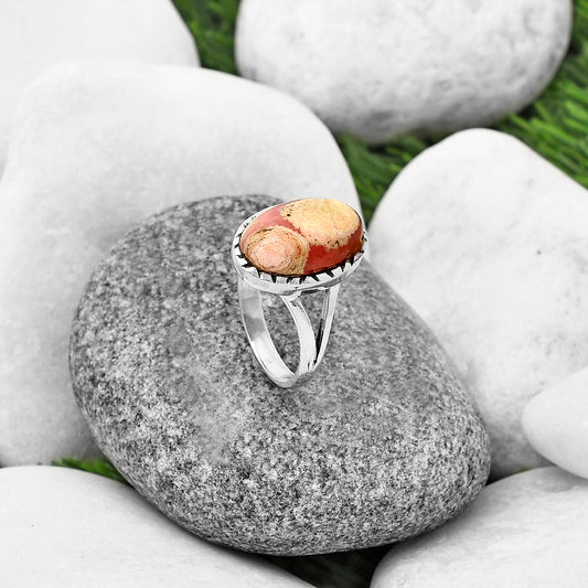 Natural Rhodochrosite Argentina Ring size-9 R-1074 SDR211116