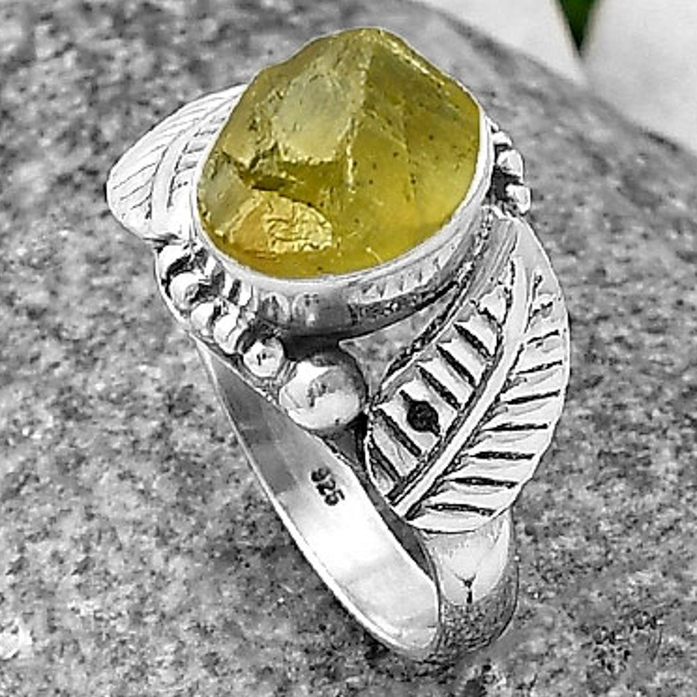 Natural Rare Kornerupine Rough Ring size-8.5 R-1272 SDR211346