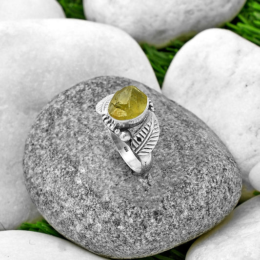 Natural Rare Kornerupine Rough Ring size-8.5 R-1272 SDR211346