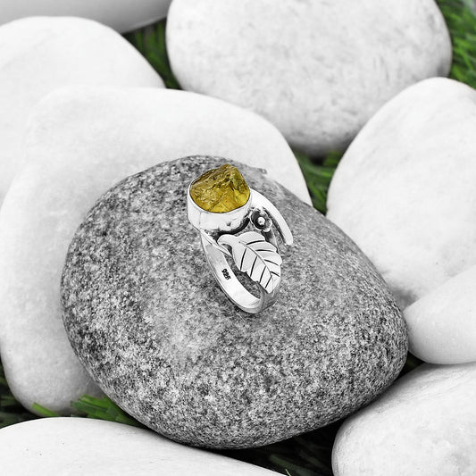 Natural Green Kyanite Rough - India Ring size-7 R-1410 SDR212706