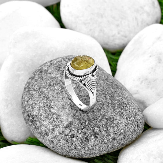 Green Kyanite Rough - India Ring size-8.5 R-1403 SDR212792