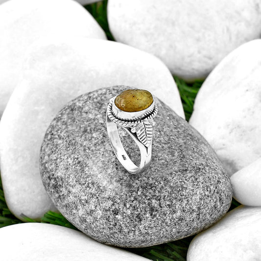 Green Kyanite Rough - India Ring size-8.5 R-1403 SDR212801