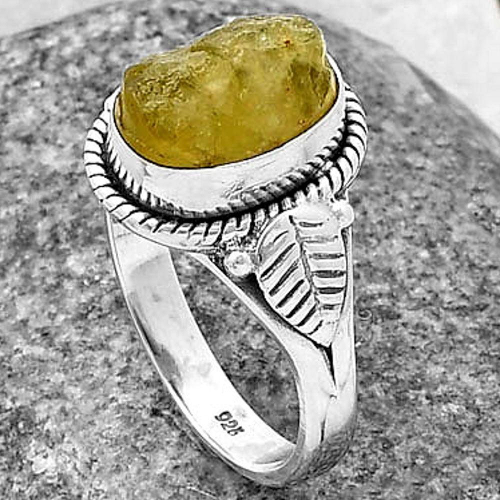 Green Kyanite Rough - India Ring size-7.5 R-1403 SDR212808