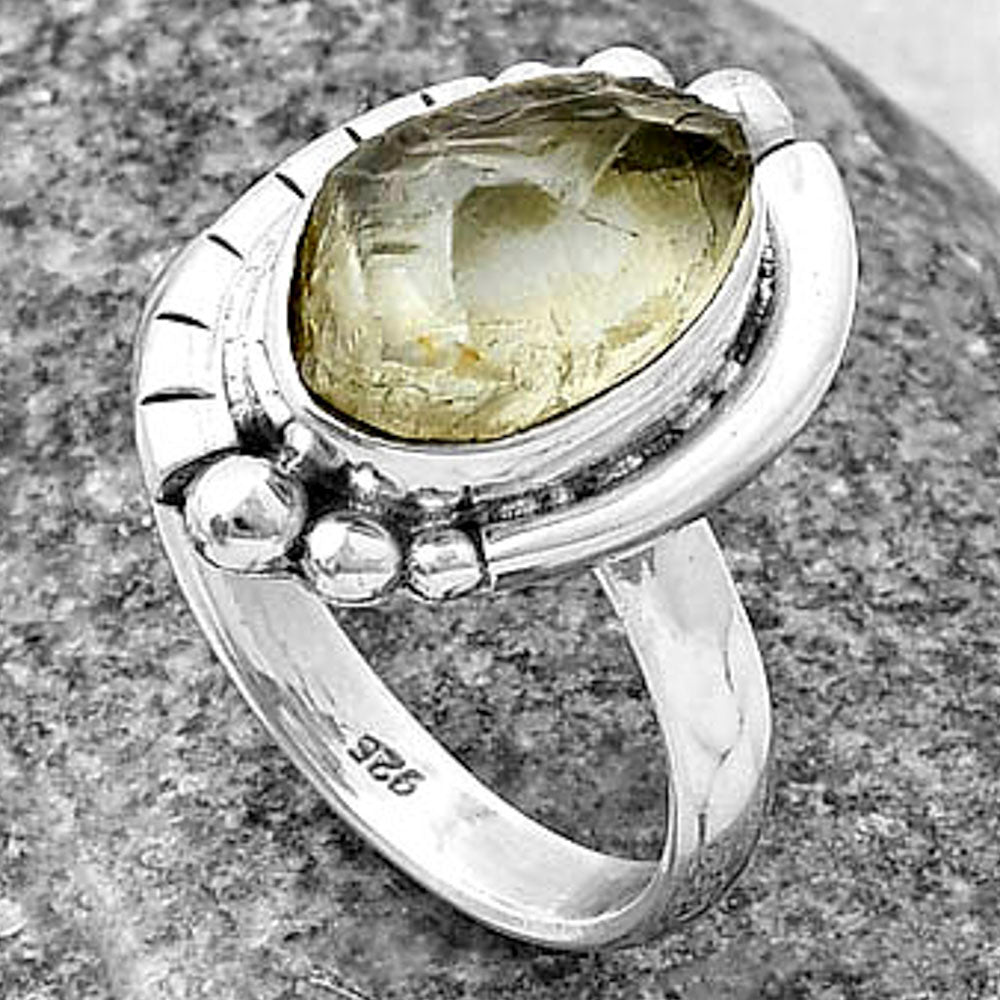 Natural Aquamarine Rough - Brazil Ring size-7.5 R-1407 SDR212827