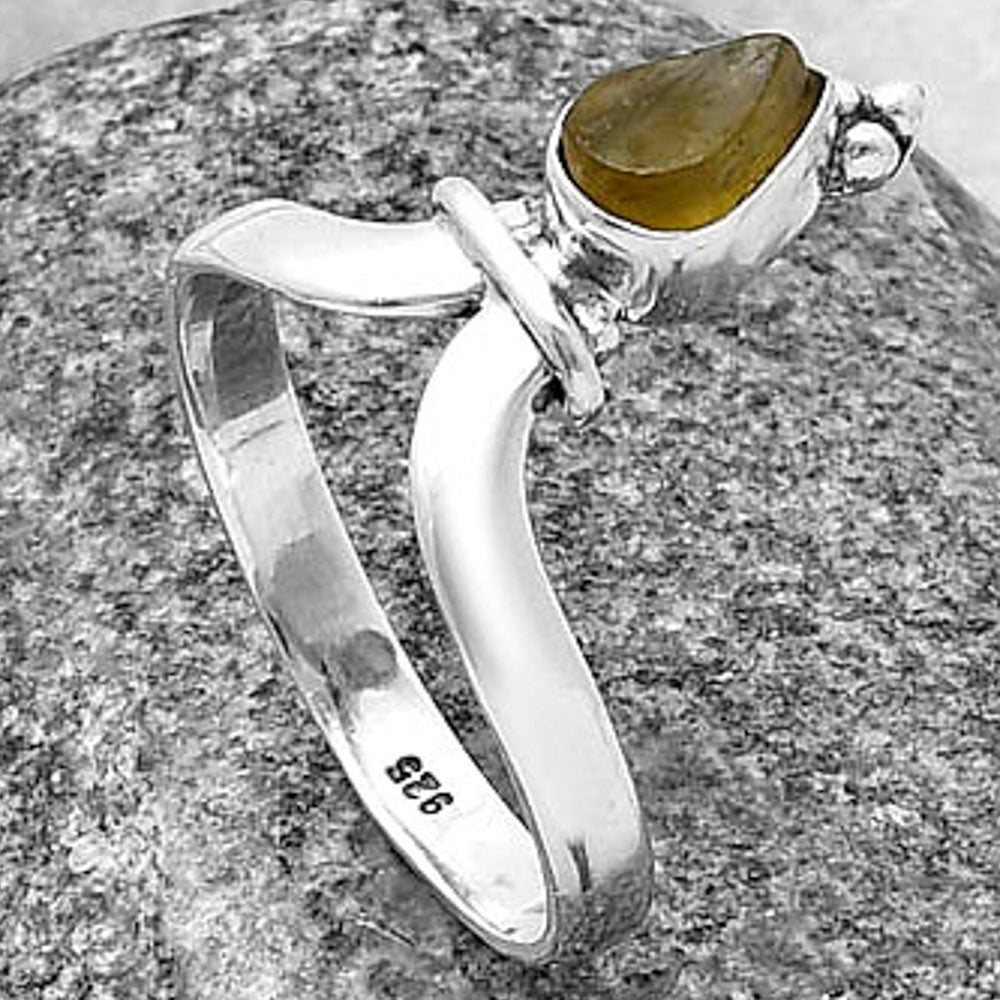 Natural Peridot Rough Ring size-8.5 R-1406 SDR212856