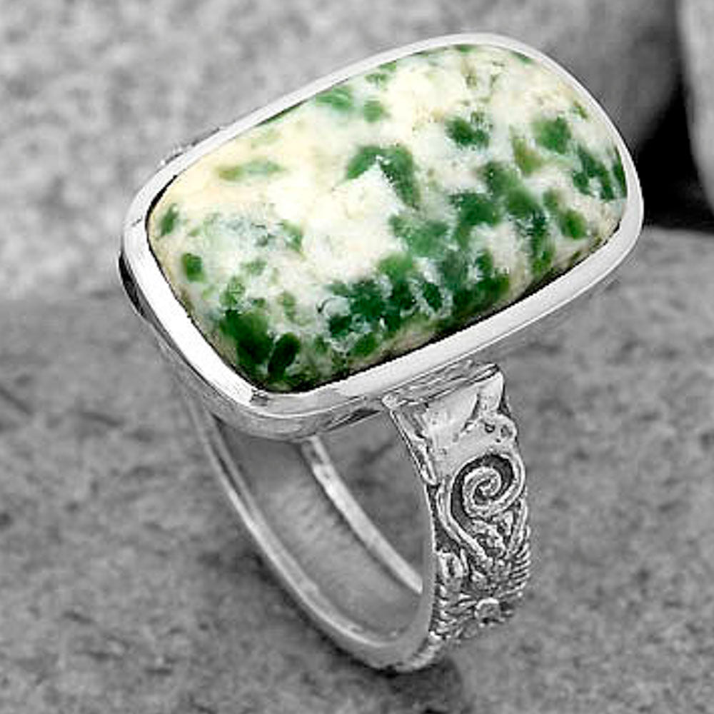 Natural Dioptase Ring size-8 R-1061 SDR213108