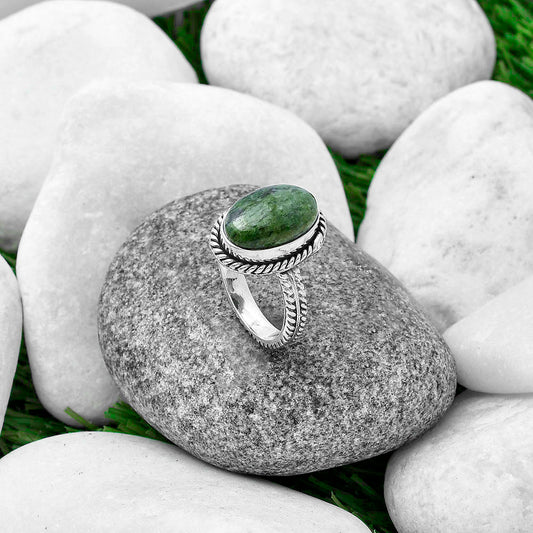 Natural Serpentine Ring size-7 R-1065 SDR213458