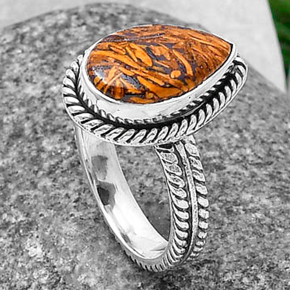 Coquina Fossil Jasper - India Ring size-7 R-1065 SDR213484