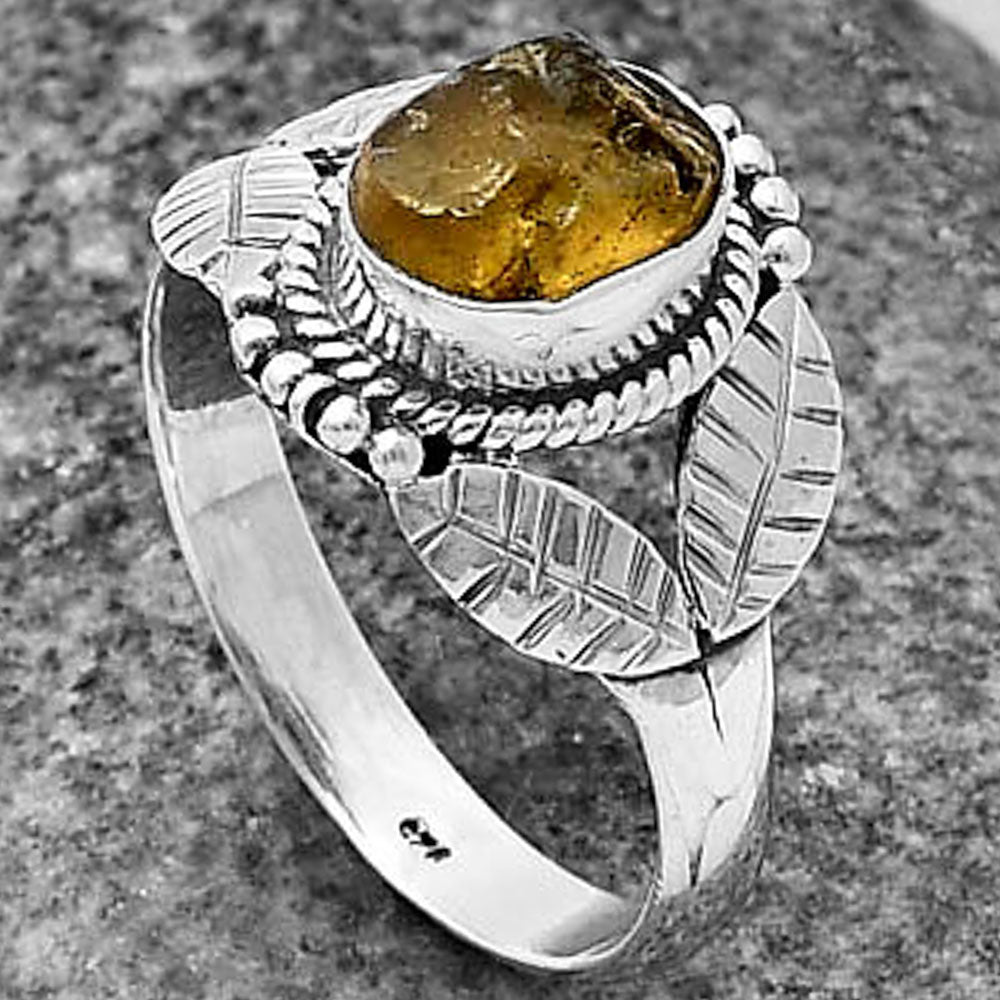 Natural Rare Kornerupine Rough Ring size-7.5 R-1387 SDR213668