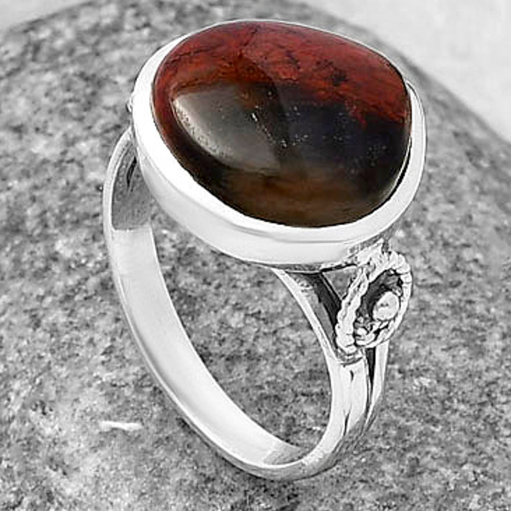 Spiral - Purple Cow Jasper Ring size-8 R-1062 SDR214108