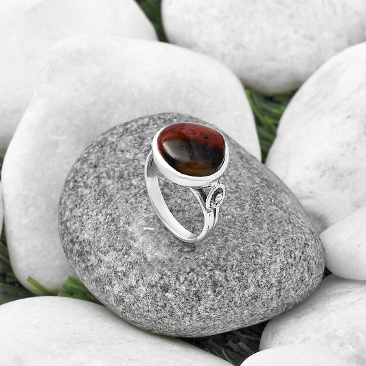 Spiral - Purple Cow Jasper Ring size-8 R-1062 SDR214108