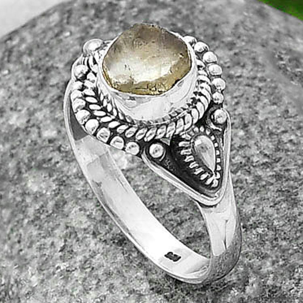 Natural Aquamarine Rough - Brazil Ring size-8 R-1300 SDR214491