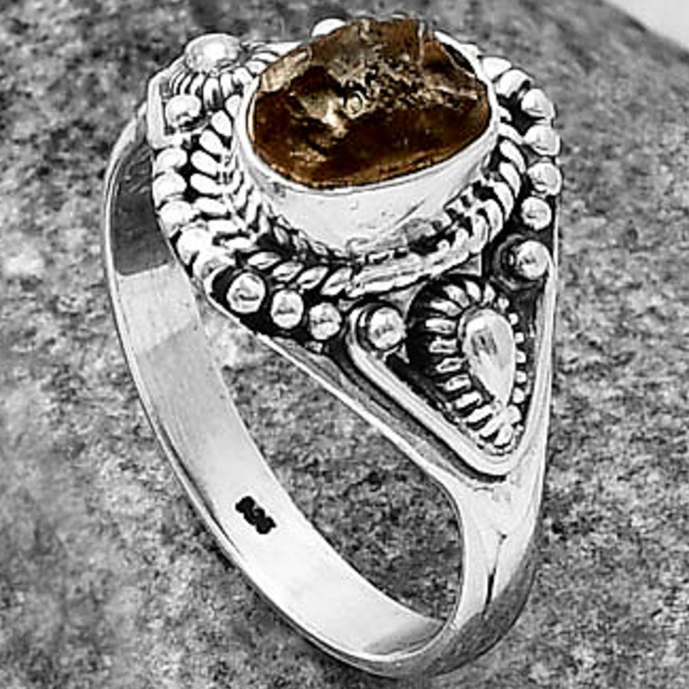 Natural Yellow Scapolite Rough Ring size-8.5 R-1300 SDR214511