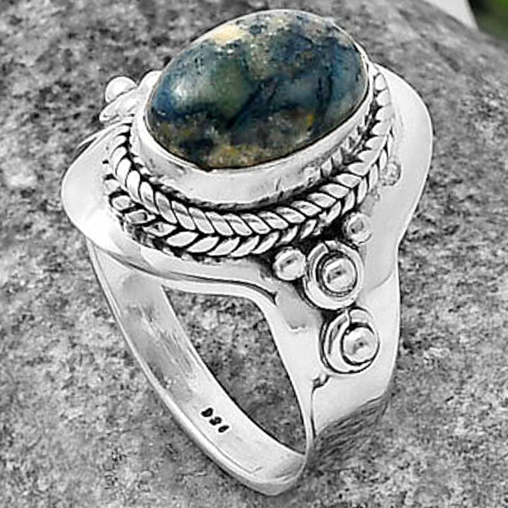 Natural Blue Scheelite - Turkey Ring size-7 R-1420 SDR214555