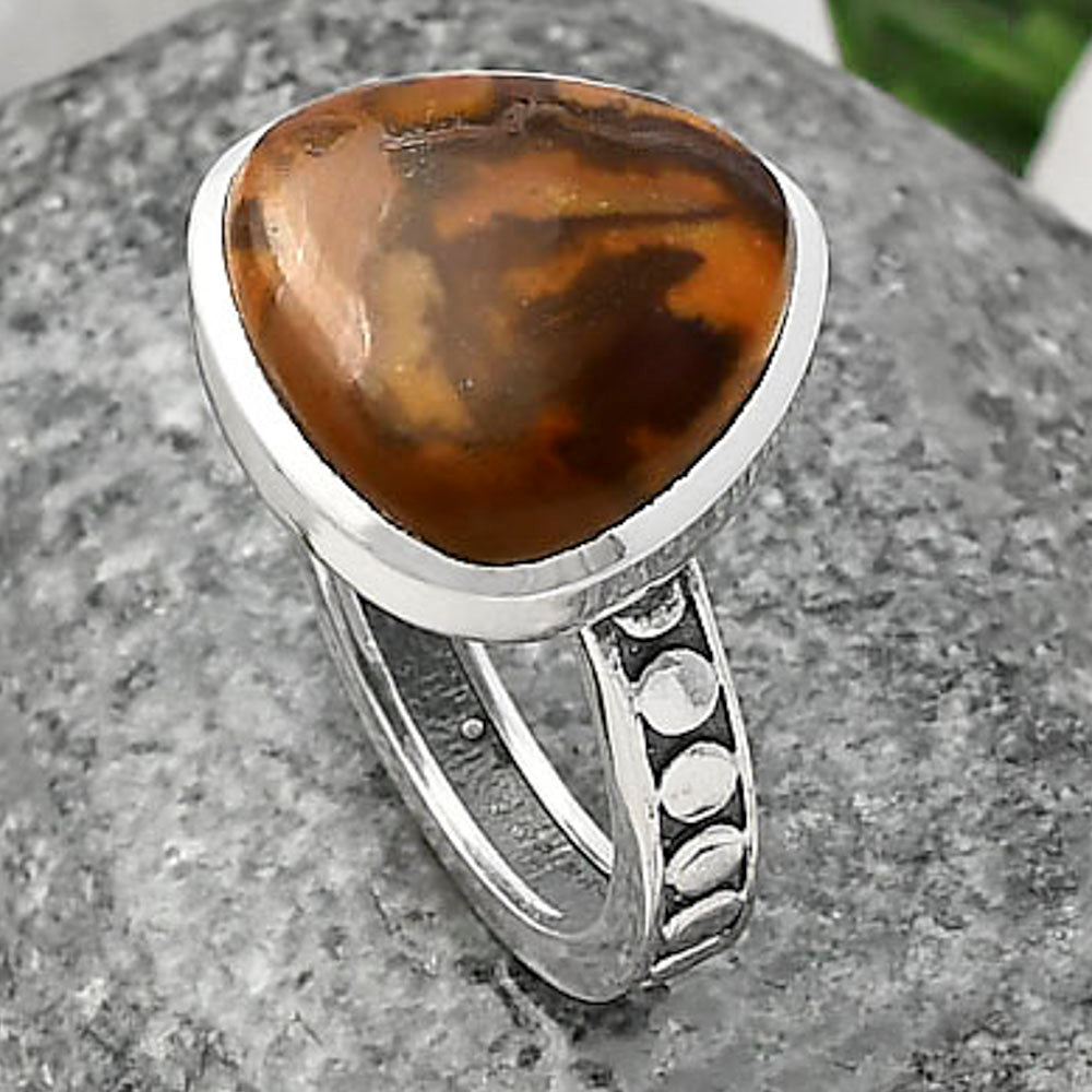 Natural Outback Jasper Ring size-8.5 R-1060 SDR214783