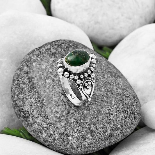 Natural Green Fuchsite Ring size-8.5 R-1154 SDR215102