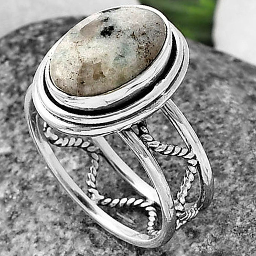 Natural Sesame Jasper Ring size-8 R-1255 SDR215253