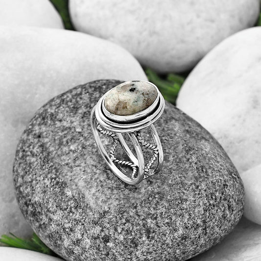 Natural Sesame Jasper Ring size-8 R-1255 SDR215253