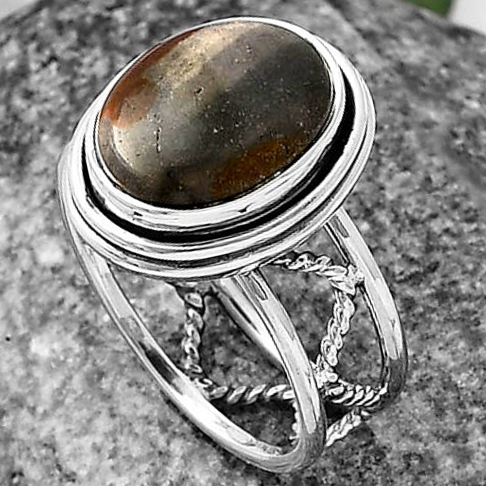 Natural Polygram Jasper Ring size-8 R-1255 SDR215285