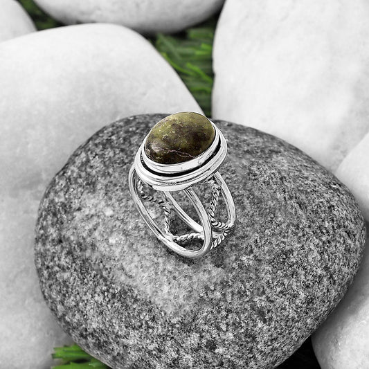 Natural Serpentine Ring size-6 R-1255 SDR215316