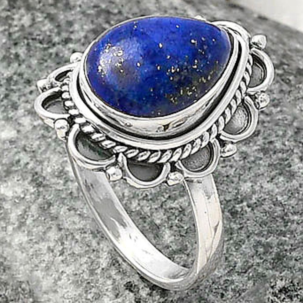 Natural Lapis Lazuli - Afghanistan Ring size-7 R-1256 SDR215416