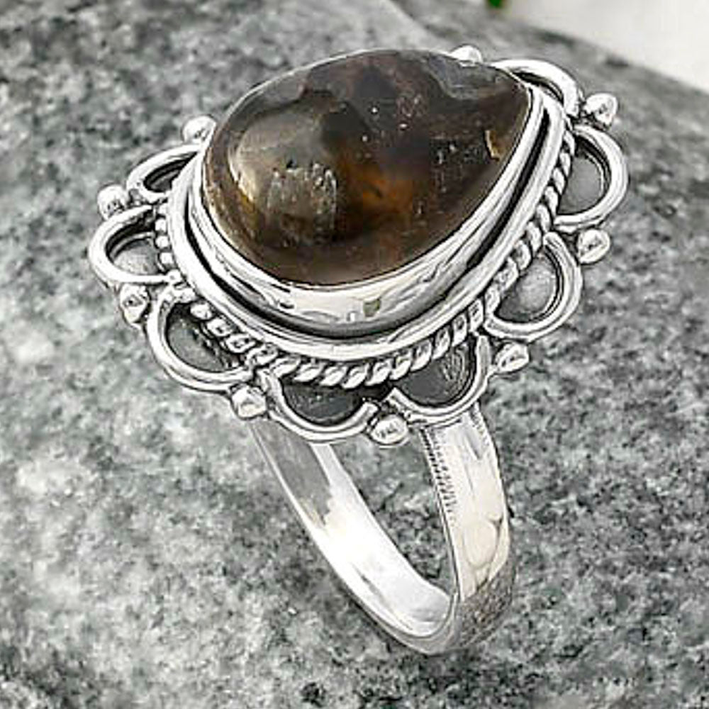Natural Tube Agate - Turkish Ring size-7 R-1256 SDR215453