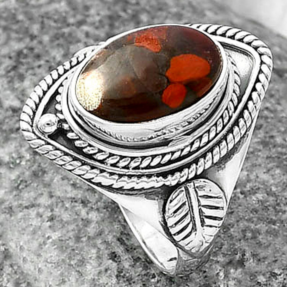 Natural Red Brecciated Jasper Ring size-7 R-1258 SDR215881