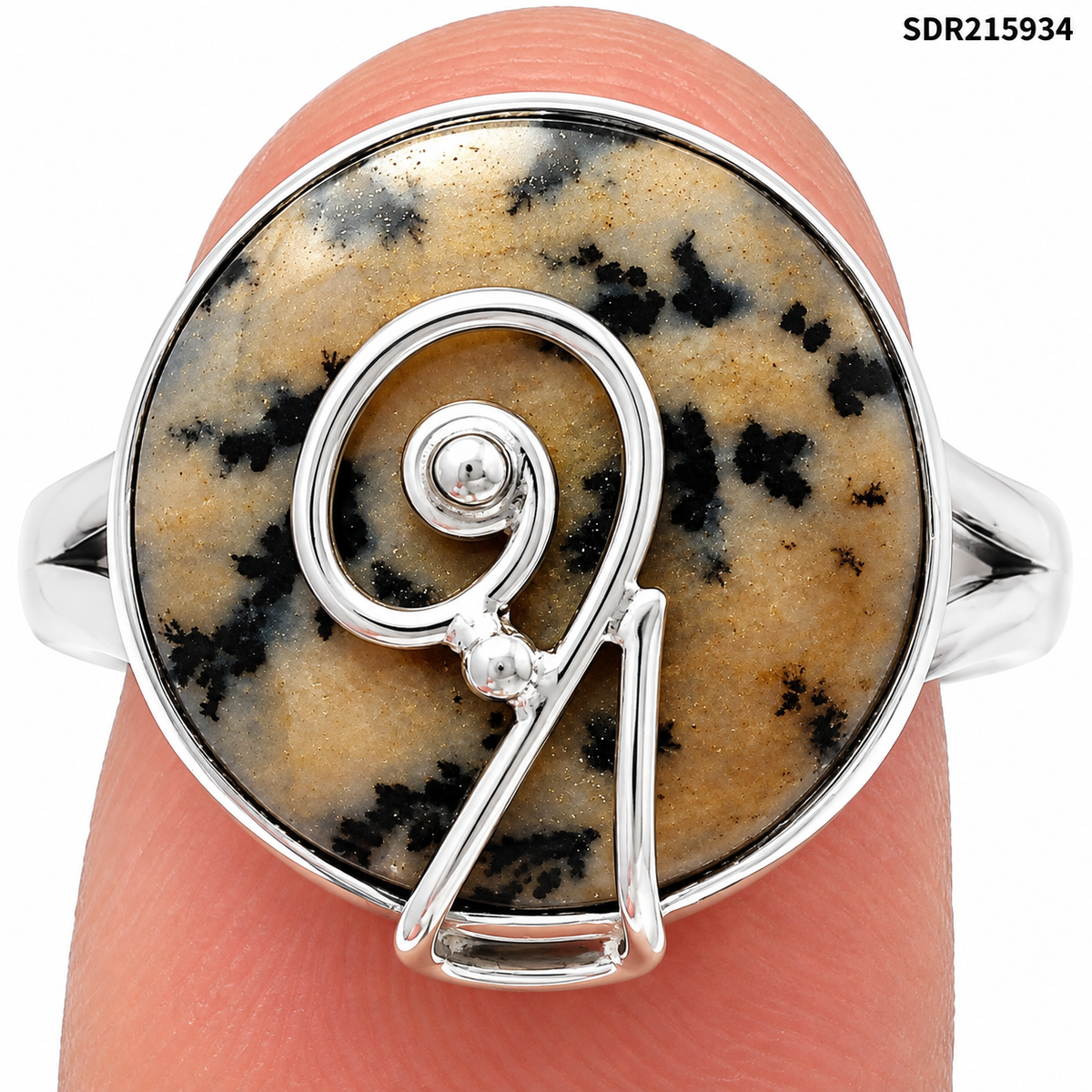 Russian Honey Dendrite Opal Ring size-8.5 R-1478 SDR215934