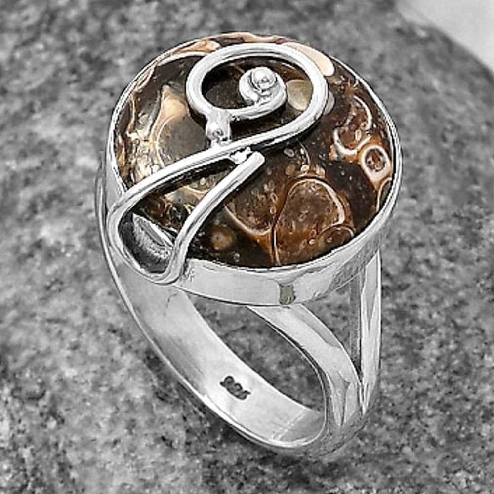 Natural Turtella Jasper - USA Ring size-8.5 R-1478 SDR215936