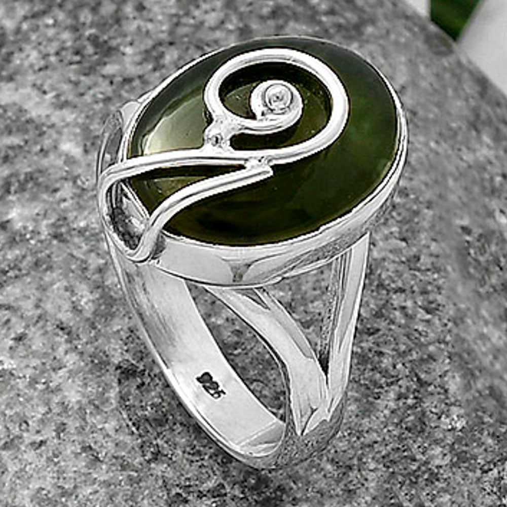 Natural Chrome Chalcedony Ring size-9 R-1478 SDR215937