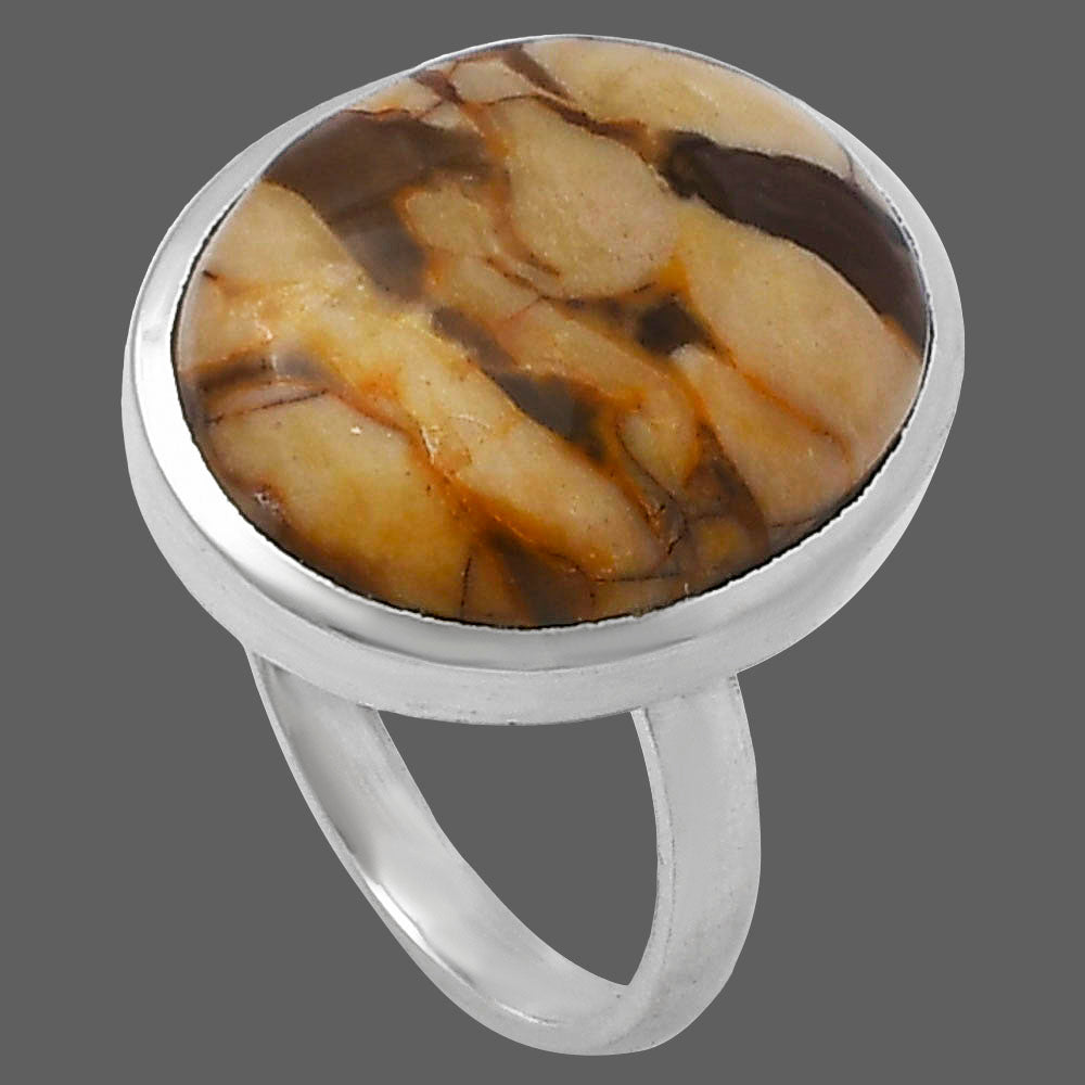 Natural Peanut Wood Ring size-7 R-1004 SDR216185