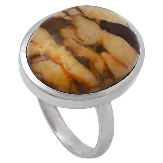 Natural Peanut Wood Ring size-7 R-1004 SDR216185