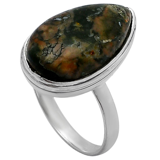 Natural Rhyolite - Rainforest Jasper Ring size-9 R-1007 SDR216337