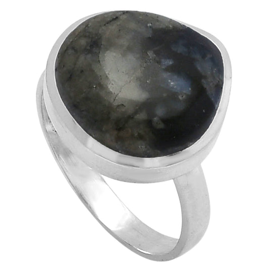 Llanite Blue Opal Crystal Sphere Ring size-7.5 R-1004 SDR216712