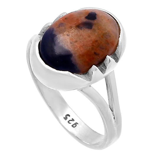 Natural Orange Sodalite Ring size-8 R-1438 SDR220209