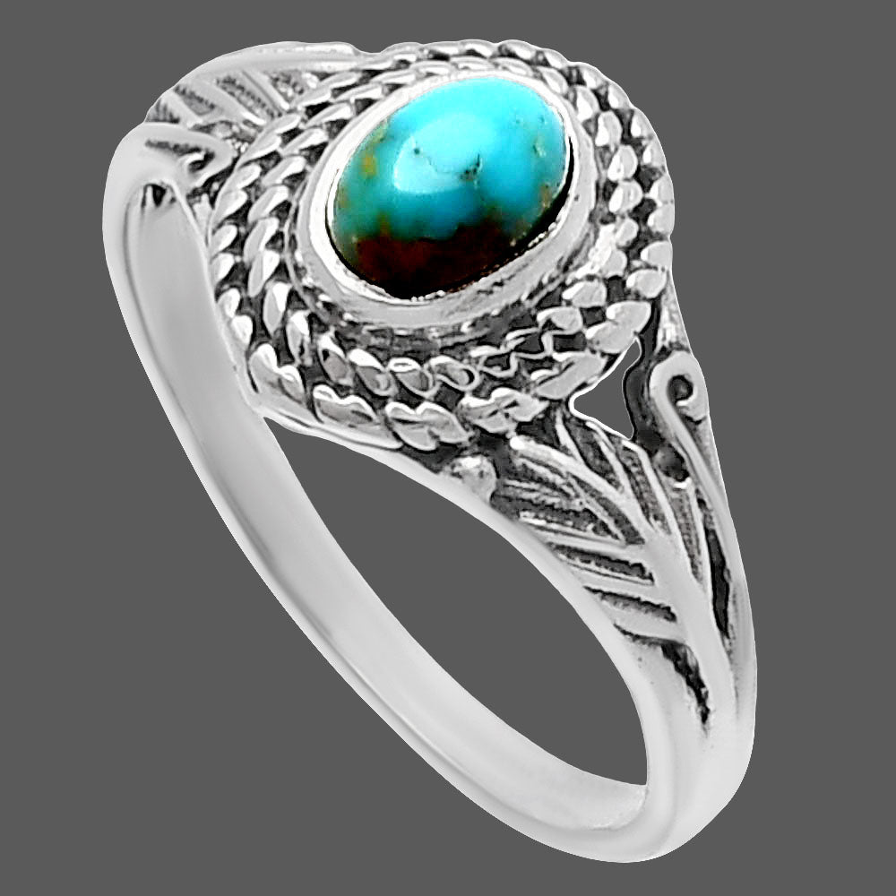 Natural Turquoise Nevada Aztec Mt Ring size-7 R-1044 SDR220597