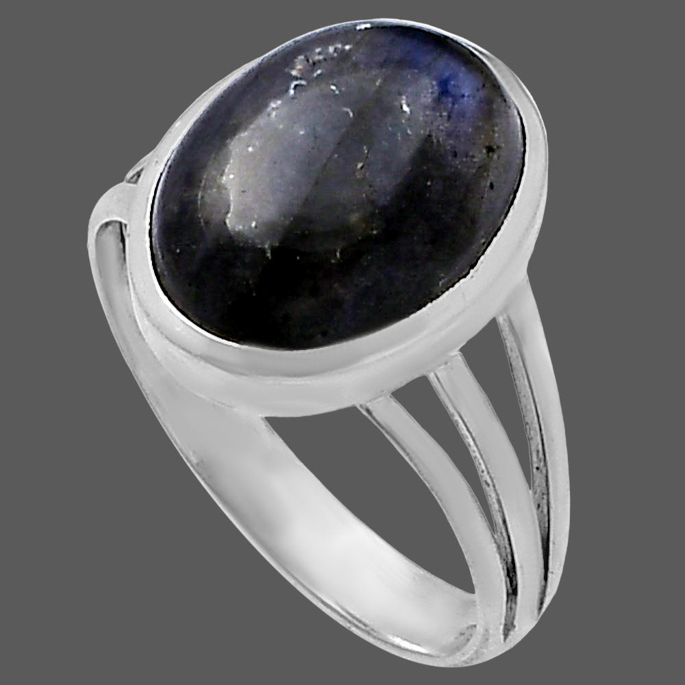 Blue Fire Labradorite - Madagascar Ring size-8 R-1006 SDR221396