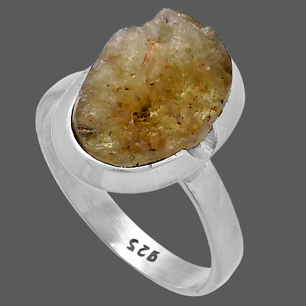 Green Kyanite Rough - India Ring size-8.5 R-1059 SDR221705