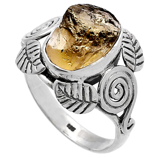 Southwest Design - Yellow Scapolite Rough Ring size-8 R-1352 SDR222188