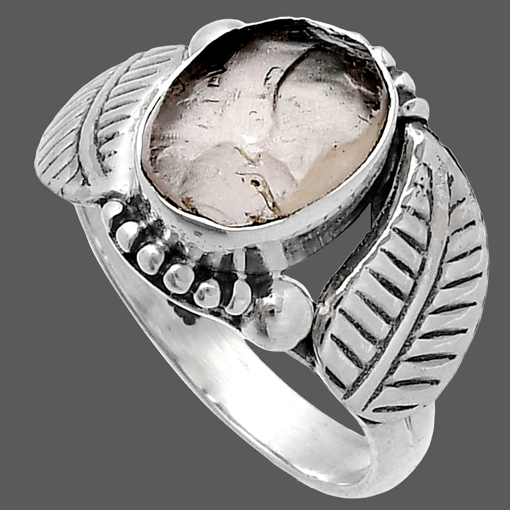 Natural Yellow Scapolite Rough Ring size-7.5 R-1272 SDR222215