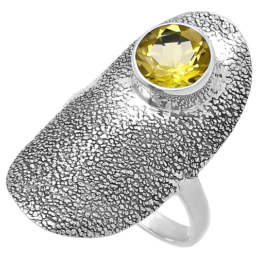 Natural Lemon Quartz Ring size-9 R-1550 SDR222901
