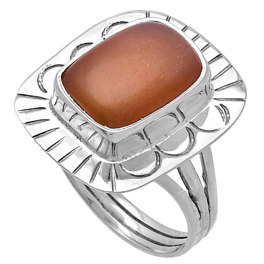 Natural Sunstone - Namibia Ring size-7 R-1432 SDR223005