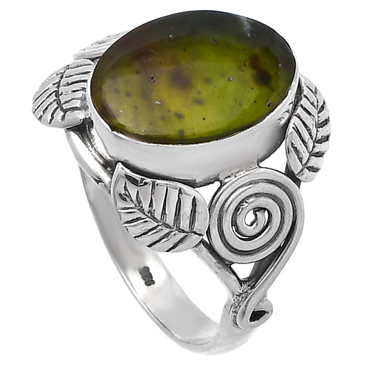 Natural Chrome Chalcedony Ring size-8 R-1352 SDR223828