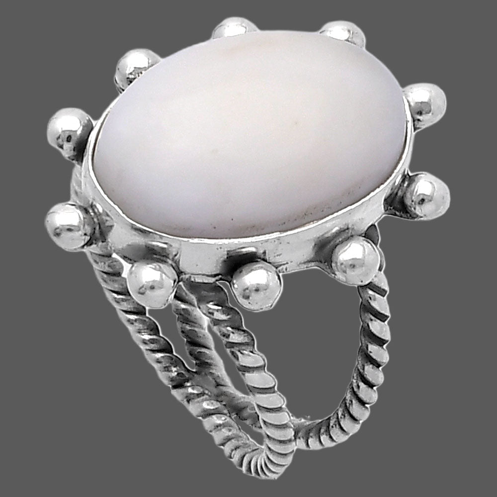 Natural White Opal Ring size-6 R-1268 SDR224157