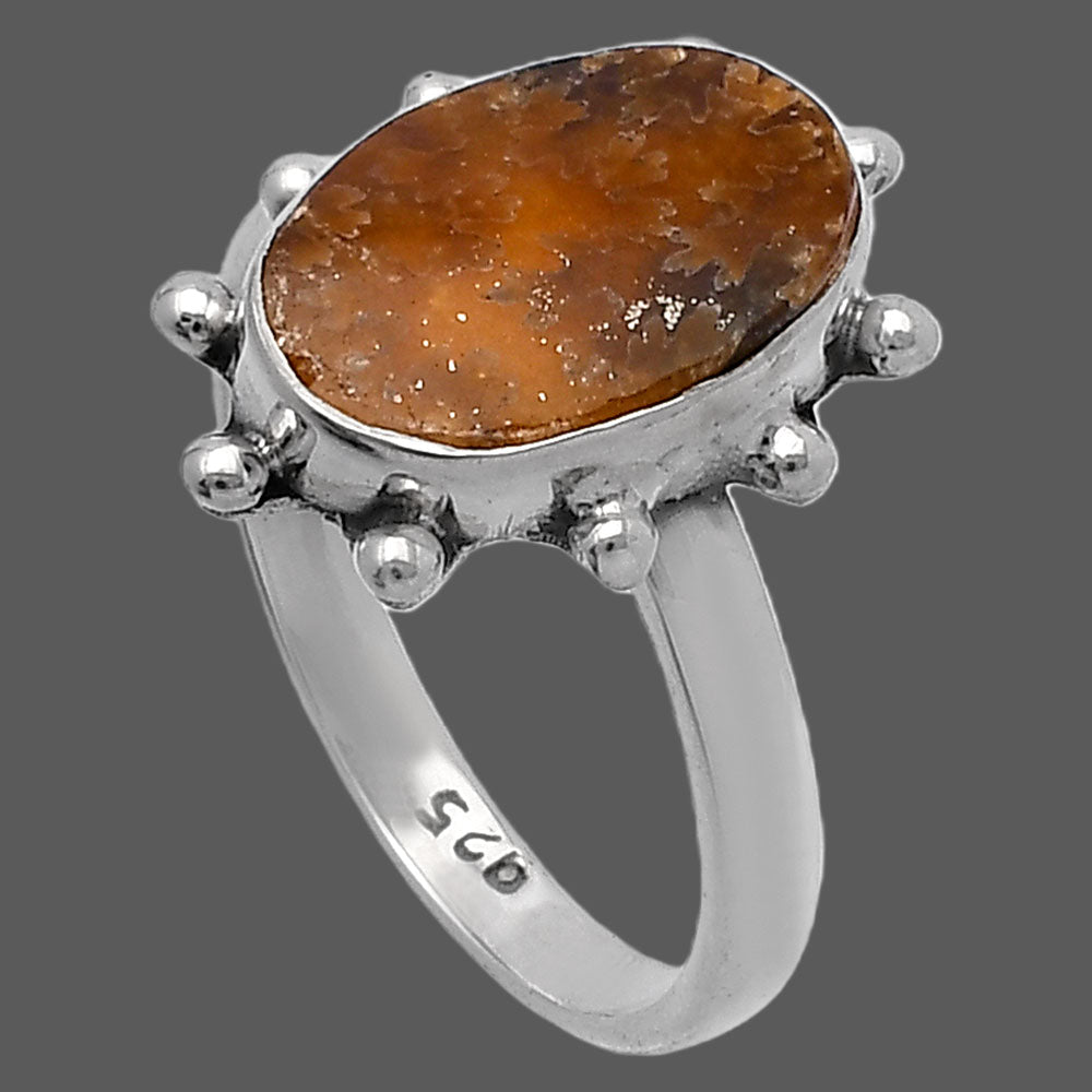 Sutured Ammonite - Madagascar Ring size-7 R-1268 SDR224178